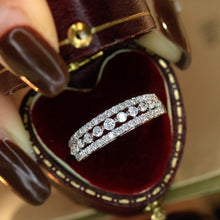 Load image into Gallery viewer, LUOWEND 18K White Gold Real Natural Diamond Ring for Women