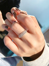 Load image into Gallery viewer, LUOWEND 18K White Gold Real Natural Diamond Ring for Women