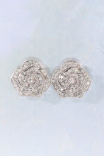 Load image into Gallery viewer, LUOWEND 18K White Gold Natural Diamond Stud Earrings for Women