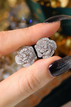 Load image into Gallery viewer, LUOWEND 18K White Gold Natural Diamond Stud Earrings for Women