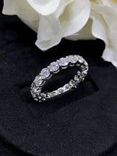 Load image into Gallery viewer, LUOWEND 18K White Gold Real Natural Diamond Ring for Women