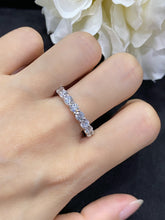 Load image into Gallery viewer, LUOWEND 18K White Gold Real Natural Diamond Ring for Women