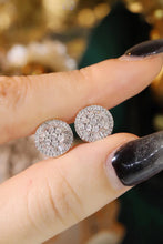 Load image into Gallery viewer, LUOWEND 18K White Gold Natural Diamond Earrings for Women