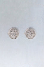 Load image into Gallery viewer, LUOWEND 18K White Gold Natural Diamond Earrings for Women