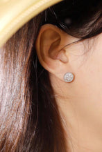 Load image into Gallery viewer, LUOWEND 18K White Gold Natural Diamond Earrings for Women