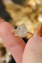 Load image into Gallery viewer, LUOWEND 18K Yellow Gold Natural Diamond Ring for Women