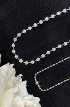 Load image into Gallery viewer, LUOWEND 18K White Gold Real Natural Diamond Necklace for Women