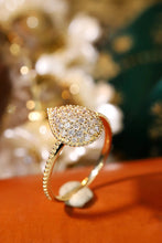 Load image into Gallery viewer, LUOWEND 18K Yellow Gold Natural Diamond Ring for Women