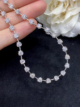 Load image into Gallery viewer, LUOWEND 18K White Gold Real Natural Diamond Necklace for Women