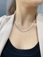 Load image into Gallery viewer, LUOWEND 18K White Gold Real Natural Diamond Necklace for Women