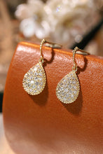 Load image into Gallery viewer, LUOWEND 18K Yellow Gold Natural Diamond Hoop Earrings for Women