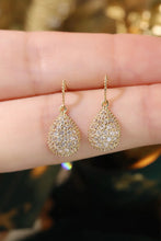 Load image into Gallery viewer, LUOWEND 18K Yellow Gold Natural Diamond Hoop Earrings for Women