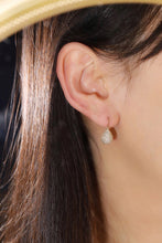 Load image into Gallery viewer, LUOWEND 18K Yellow Gold Natural Diamond Hoop Earrings for Women