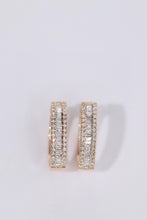 Load image into Gallery viewer, LUOWEND 18K Rose Gold Natural Diamond Earrings for Women