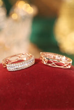 Load image into Gallery viewer, LUOWEND 18K Rose Gold Natural Diamond Earrings for Women