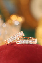 Load image into Gallery viewer, LUOWEND 18K Rose Gold Natural Diamond Earrings for Women
