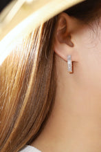 Load image into Gallery viewer, LUOWEND 18K Rose Gold Natural Diamond Earrings for Women