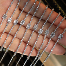 Load image into Gallery viewer, LUOWEND 18K White Gold Real Natural Diamond Bracelet for Women