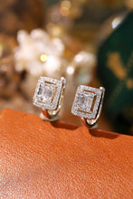 Load image into Gallery viewer, LUOWEND 18K White Gold Natural Diamond Earrings for Women