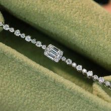 Load image into Gallery viewer, LUOWEND 18K White Gold Real Natural Diamond Bracelet for Women