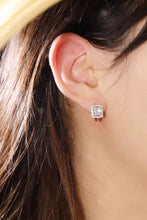 Load image into Gallery viewer, LUOWEND 18K White Gold Natural Diamond Earrings for Women