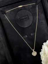 Load image into Gallery viewer, LUOWEND 18K White and Yellow Gold Real Natural Diamond Necklace for Women