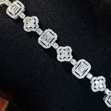 Load image into Gallery viewer, LUOWEND 18K White Gold Real Natural Diamond Bracelet for Women