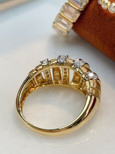 Load image into Gallery viewer, LUOWEND 18K White+Yellow Gold Fine Jewelry Real Natural Diamond Ring for Women