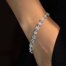 Load image into Gallery viewer, LUOWEND 18K White Gold Real Natural Diamond Bracelet for Women
