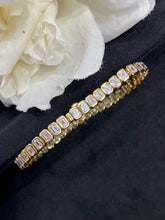 Load image into Gallery viewer, LUOWEND 18K Yellow Gold Real Natural Diamond Bracelet for Women