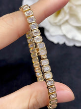 Load image into Gallery viewer, LUOWEND 18K Yellow Gold Real Natural Diamond Bracelet for Women