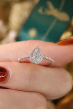 Load image into Gallery viewer, LUOWEND 18K White Gold Natural Diamond Ring for Women