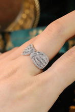 Load image into Gallery viewer, LUOWEND 18K White Gold Natural Diamond Ring for Women