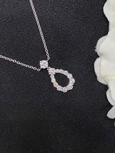 Load image into Gallery viewer, LUOWEND 18K White Gold Real Natural Diamond Pendant Necklace for Women