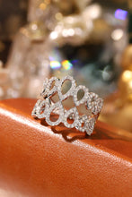 Load image into Gallery viewer, LUOWEND 18K White Gold Natural Diamond Ring for Women