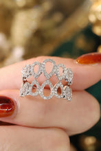 Load image into Gallery viewer, LUOWEND 18K White Gold Natural Diamond Ring for Women
