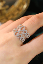 Load image into Gallery viewer, LUOWEND 18K White Gold Natural Diamond Ring for Women
