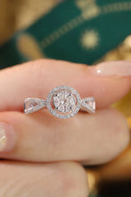 Load image into Gallery viewer, LUOWEND 18K White Gold Natural Diamond Ring for Women