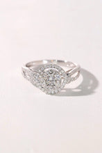 Load image into Gallery viewer, LUOWEND 18K White Gold Natural Diamond Ring for Women