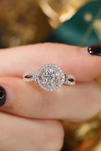 Load image into Gallery viewer, LUOWEND 18K White Gold Natural Diamond Ring for Women
