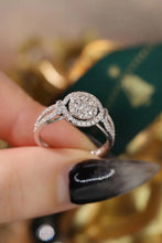 Load image into Gallery viewer, LUOWEND 18K White Gold Natural Diamond Ring for Women