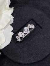 Load image into Gallery viewer, LUOWEND 18K White Gold Real Natural Diamond Ring for Women