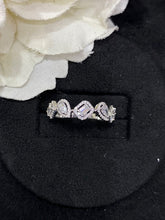 Load image into Gallery viewer, LUOWEND 18K White Gold Real Natural Diamond Ring for Women