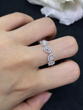 Load image into Gallery viewer, LUOWEND 18K White Gold Real Natural Diamond Ring for Women
