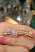 Load image into Gallery viewer, LUOWEND 18K White or Yellow Gold Natural Diamond Ring for Women