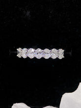 Load image into Gallery viewer, LUOWEND 18K White Gold Real Natural Diamond Ring for Women