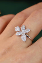 Load image into Gallery viewer, LUOWEND 18K White Gold Natural Diamond Ring for Women