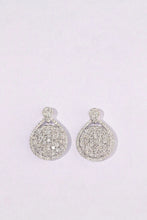 Load image into Gallery viewer, LUOWEND 18K White Gold Natural Diamond Stud Earrings for Women