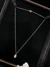 Load image into Gallery viewer, LUOWEND 18K White Gold Real Natural Diamond Pendant Necklace for Women