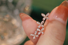 Load image into Gallery viewer, LUOWEND 18K White or Yellow or Rose Gold Natural Diamond Earrings for Women